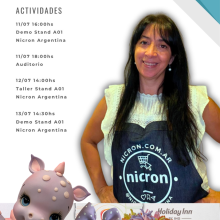 Participación en la ExpoHobby Córdoba. Auditorio, mesa talle y Demos.